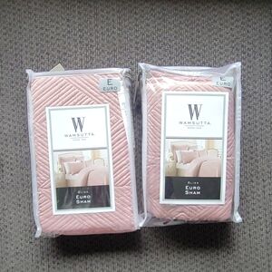 NEW! Set of 2 Wamsutta Bliss Mauve Euro Shams 26x 26 New in package!